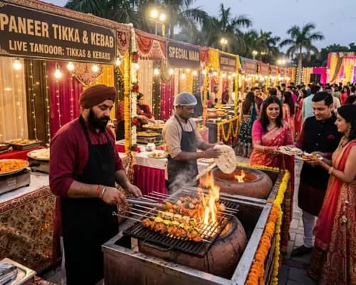 Indian Wedding Food Stalls